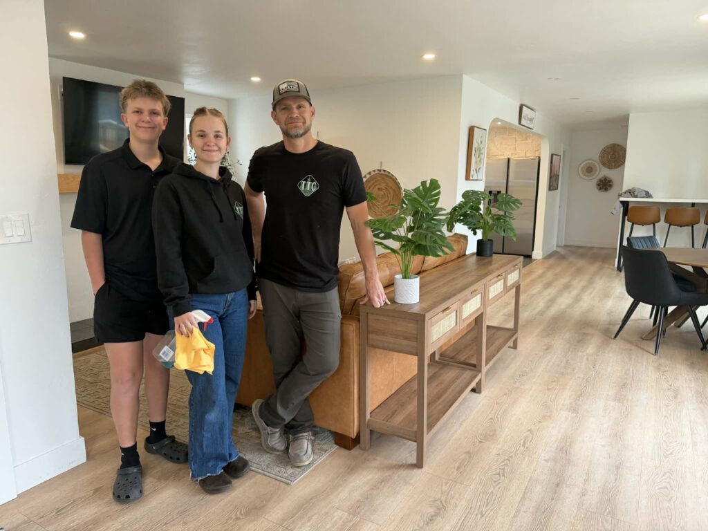 Owner and team in a clean space in Grants Pass, Oregon | Three Trees Cleaning